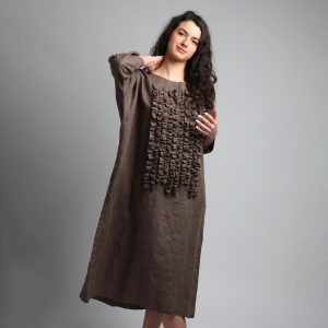 Ready Ship Size S Light Brown Pom Maxi